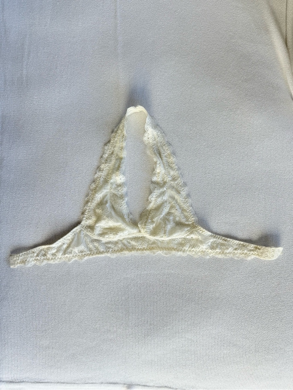 Free People Ivory Lace Halter Bralette
